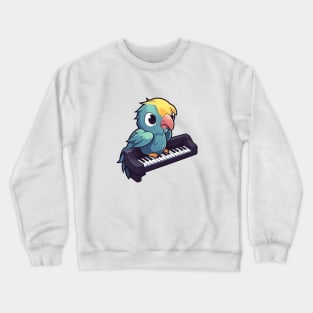 Parrot Playing Piano Crewneck Sweatshirt